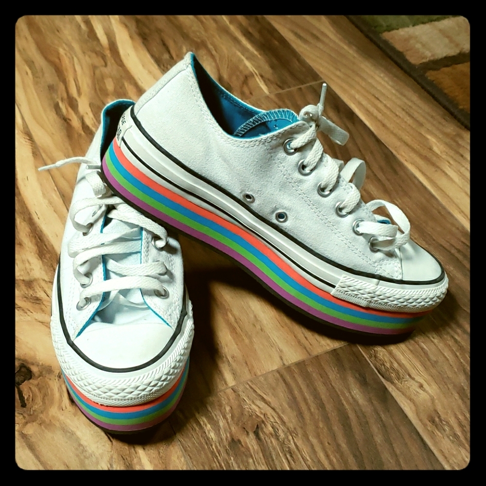 Rainbow Platform Chucks